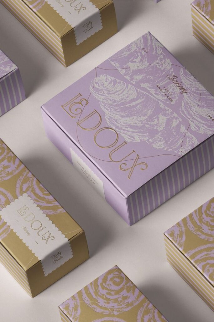magical luxury elegant bakery packaging branding design